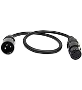 SinLoon (0.5M) DMX Stage Light Cable,DJ XLR Cable, 3-Pin Male XLR to 5-Pin Female XLR DMX Turnaro...