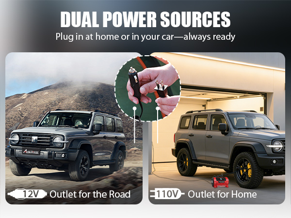 12V DC/120V AC tire pump