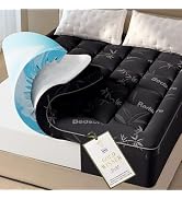 Bedsure Dual-Layer 5 Inch Memory Foam Mattress Topper King, 3 Inch Memory Foam + 2 Inch Viscose M...