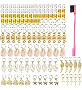 140 PCS Loc Hair Jewelry for Women Braids, Dreadlock Accessories Metal Sliver Gold Hair Cuffs Dec...