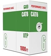 CENTROPOWER Cat 6 Ethernet Cable 1000 ft, 23AWG 4-Pair Quality Solid Conductor Network Cables, 55...