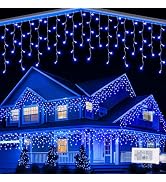 Lomotech Christmas Icicle Lights - 32Ft 8 Modes Waterproof Christmas Lights Connectable with Time...