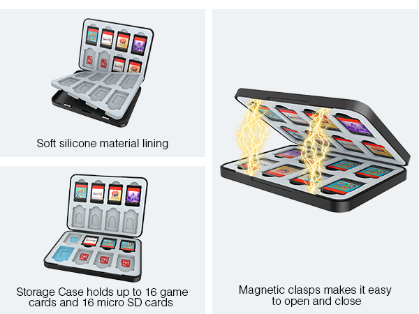 Switch game card case feature