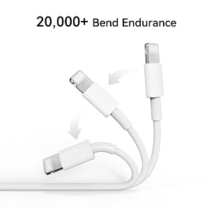 Apple Charger Cord,Highly Flexible durability