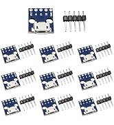 Taiss 10PCS Micro USB to DIP Adapter Board 2.54mm Micro USB Interface Power Adapter 5Pin Board 5V...