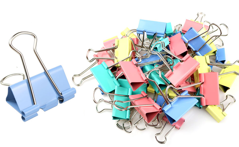 binder clips colorful