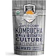 Jun Kombucha Starter Culture - USDA Certified Organic Jun SCOBY & Starter Tea - Makes 1 Gallon - ...