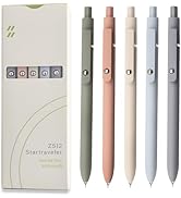 UIXJODO Gel Pens, 5 Pcs 0.5mm Black Ink Pens Fine Point Smooth Writing Pens, High-End Series Pens...