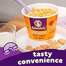 Have organic pasta with cheddar cheese ready in minutes with microwaveable Annie’s Mac & Cheese