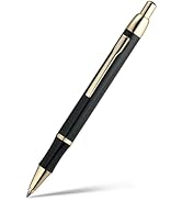 MCNTEIK Black Gel Pen With 24K Gold Finish, Fine lacquer work, Best Men's And Women's Gift Pen Se...