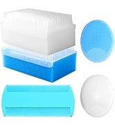 Cradle Cap Brush for Babies, Baby Bath Essentials with Silicone Scrubber Bath Sponge Dual-Sided C...
