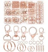 325PCS FIVEIZERO Keychain Making Kit - Keychain Clips with Key Ring, Lobster Claw Clasp, Swivel S...