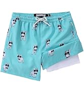 CoozySphere Boys Swim Trunks with Compression Liner Quick Dry Swim Shorts Casual Kids Bathing Sui...