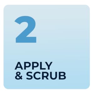 scrubbing with cleaning sponge