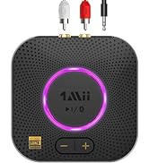 1Mii B06S+ Bluetooth 5.2 Receiver, HiFi Bluetooth Audio Adapter w/LDAC, aptx HD & aptx Low Latenc...