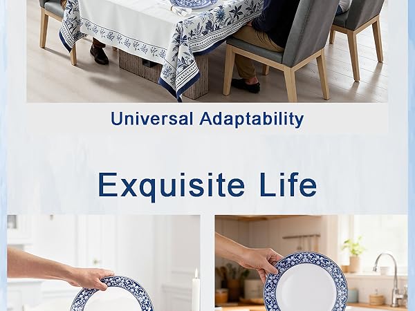 Blue and White Plastic Plates
