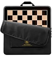 A&A 18.875" Professional Wooden Tournament Chess Board/African Palisander & Maple Inlaid / 2.0" S...