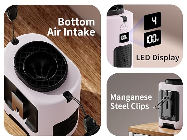 portable waist fan for outdoor camping