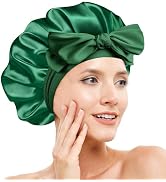 Doitory Silk Bonnet for Sleeping Women, Adjustable Soft Satin Lined Bonnet with Tie Band, Double ...