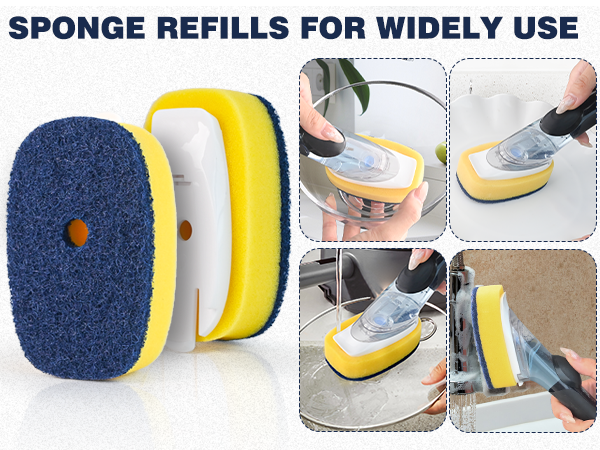 dish scrubber refill heads