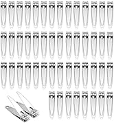 Stainless Steel Nail Clippers Individually Wrapped, 100 Pack Nail Clippers Bulk,Bulk Nail Clipper...