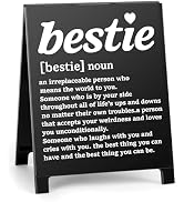 Bestie Gifts Bestie Definition Funny Sign Best Friend Quotes Desk Decorative Home Decor Desk Tabl...