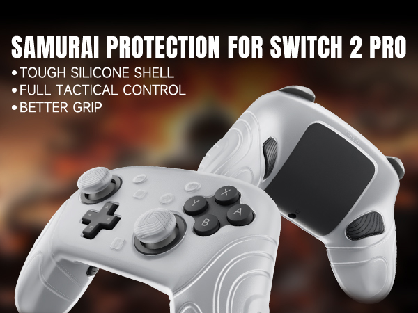 playvital for Nintendo Switch 2 Pro Controller Silicone Cover – Samurai Edition Protective Skin Case