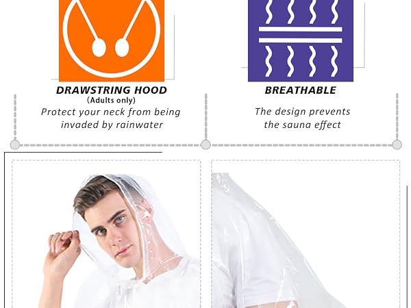 rain ponchos