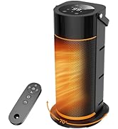 Space Heater - 1500W Portable Space Heaters for Indoor Use, PTC Ceramic Electric Heater with Remo...
