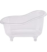 Senyango Clear Mini Bathtub Sundries Storage Box Jewelry Storage Box Makeup Organizer Container D...
