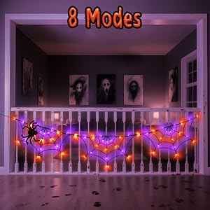 Halloween Decorations Spider Web Lights String