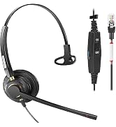 Arama Cisco Phone Headset with Noise Canceling Microphone Mute Switch RJ9 Telephone Headset Compa...