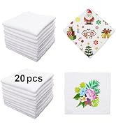 GEKIXUTP 20 Pcs Sublimation Towels Blank,12 x 12 Inch DIY Microfiber Sublimation Kitchen Towel,Su...