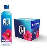 FIJI Natural Artesian Bottled Water 700mL / 23.7 Fl Ounce (Pack of 12) - 100% Natural Electrolytes