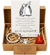 Valentine's Day Penguin Gift Box Set for Her or Him - Romantic Keepsake for Girlfriend Boyfriend ...