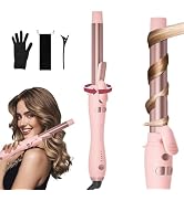 Tresses Touch Rotating Curling Iron 1 Inch, Hot Tools Automatic Curling Iron with 30s Fast Heatin...