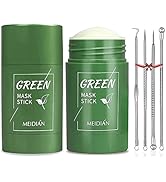 2 Pack Green Tea Purifying Clay Stick Mask, Green Tea Cleansing Mask Blackhead Remover, Face Mois...