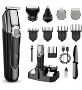 SilkGlow Beard Trimmer for Men, 5 in 1 Mens Electric Razor for Men, Cordless Hair Clippers, Water...