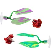 SLSON 2Pack Betta Bed Leaf Hammock Soft Silicone Leaf Pad for Betta Fish Rest Aquarium Plant Orna...
