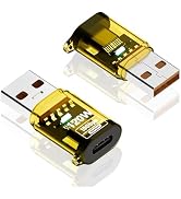 Poyiccot USB C Female to USB Male Adapter 120W, 2pack USB to USB C Adapter 10Gbps, USB 3.2 Type C...