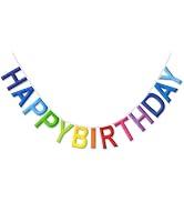 Pre-Strung Happy Birthday Banner NO DIY Happy Birthday Sign Reusable Personalized Birthday Party ...