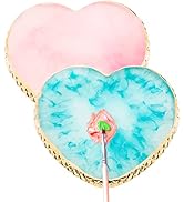 2 Pcs Resin Nail Art Palette, Nail Art Painting Mixed Color Palettes Gold Edge Nail Holder Nail A...
