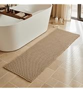 Triohero Waffle Runner Bath Mat - Long Bathroom Rugs Non Slip Washable, Ultra Soft Super Absorben...