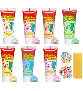 7 Colors Decoden Cream Kit, Simulation Fake Whipped Cream Glue, with Nozzle 3 Pack Decoration, Ve...