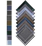 Mens Handkerchiefs Cotton Handkerchiefs for Men Plaid Men's Hankies with Check Assorted Soft Men'...