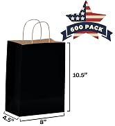 Black kraft bags with handles
