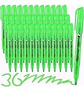Highlighters 36 Pack, Chisel Tip Green Highlighter Bright Colors,Quickly Drying, Perfect for Stud...