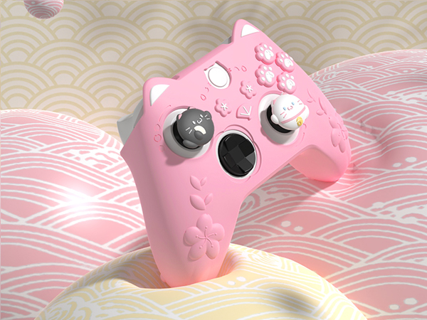 PlayVital Cherry Blossoms Kitten Protective Silicone Cover