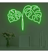 Monstera Neon Sign, Custom Color Monstera Leaf Led Sign, Plant Neon Sign, Bedroom Decor, Monstera...