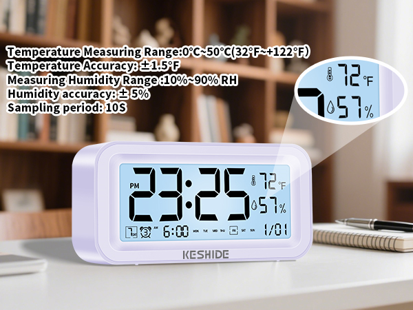 digital clock with temperature
